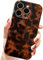 AMART for iPhone 16 Pro Case Cute, Leopard Tortoise Shell Animal Print Phone Case Women Girls Cool Soft Slim TPU Protective Phone Cover for iPhone 16 Pro (6.3 inch) ONLY