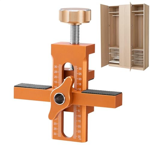 Posicionador de instalación de puerta de gabinete, plantilla ajustable de herrajes de gabinete, soporte de puerta y herramienta de alineación para la mayoría de puertas de armario de cocina