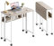 Dripex Faltbar Tisch 80x50 cm, Platzsparender Schreibtisch Klappbar Computertisch mit Stauraum und Rollen Kleiner PC Klapptisch für Homeoffice Arbeitszimmer(Oak)