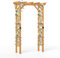 COSTWAY Pérgola de Patio, Arco de Madera de Jardín, Enrejado de Exterior para Plantas Trepadoras, Arco de Boda para Ceremonias Fiestas, Soporte de Madera para Telón de Fondo (140 x 60 x 215 cm)