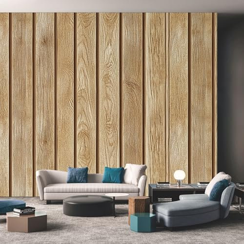 Générique Papier Peint Intissé Imitation Bois - Papier Peint Panoramique pour Salon, Chambre, Grandes Poster Décor pour Fond TV, Photo Mural 100 x 70 cm lkoi618