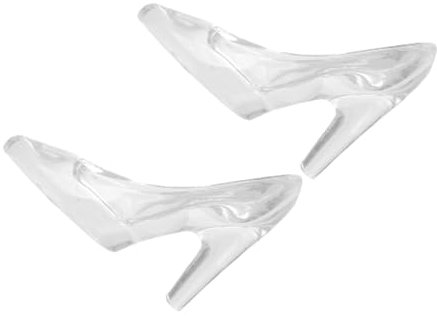 FOYTOKI 2pcs Unique High Heel Statue Decor Acrylic Princess Slipper Ornaments for Office Wedding Decoration