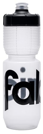 Fabric Gripper Gourde de cyclisme transparente en plastique sans BPA avec embout en silicone et surface antidérapante 750 ml