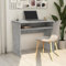 HOMTAKIE Bureau Gris béton 90x50x74 cm Bois d'ingénierie