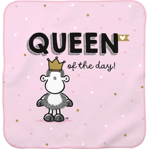 Sheepworld Zauberhandtuch Queen of the Day | kleines Handtuch, Magic Towel, Gästehandtuch, in Form gepresst, 30 cmx 30 cm, Baumwolle | Geschenk | 74722