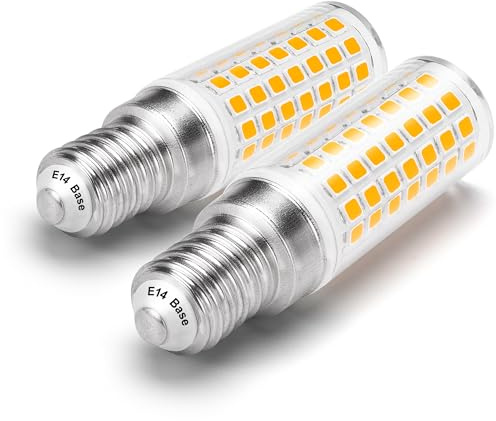 E14 LED Light Bulb 2700K Warm White, 60W Equivalent, SES LED Candle Bulbs | 5W, 620LM, Energy Saving, E14 Corn LED Bulbs, for Chandelier Cooker Hood Bed Side Lighting, AC220-240V, Non-dimmable, 2Pcs