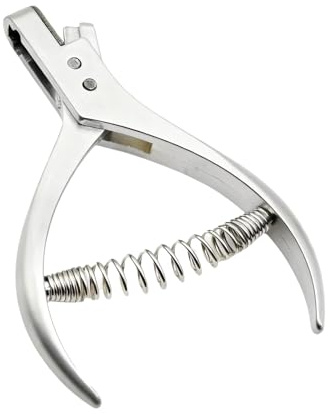LifgWas Pince à Encocher en Acier Inoxydable, Pince Perforatrice en U pour Papier et Tissu, Pince de Couture pour Marquer les Patrons, Force de Coupe 45N, Outil de Tailleur 10x7cm
