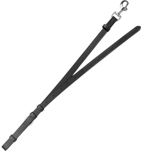 JA Horse JA3003 Leder Ausbindezügel Ausbinder Hilfszügel Zügel – Verstellbare Leather Side Reins aus hochwertigem Leder für Longier- & Dressurtraining (Schwarz, Pony)
