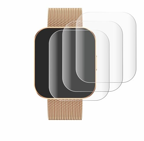 Savvies 4 Stück Schutzfolie für Levowatch TINY | Transparenter Displayschutz Made in Germany, Curved Full-Screen Full-Cover Displayschutz-Folie Klar Anti-Fingerabdruck