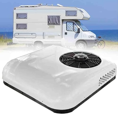UIBAO Climatiseur électrique sur Le Toit de Voiture, Camping-Car, 12v/24v, climatisation de stationnement pour SUV, Camping-Car, Camion, Van, caravanes,Silencieux, De Toit 12V