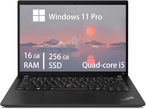 Lenovo ThinkPad X13 Gen 1 Business Laptop,13,3 pollici HD Notebook Intel Core i5-10210U, 16 GB RAM, SSD 256 GB, tastiera AZERTY, Windows 11 Pro (ricondizionato)