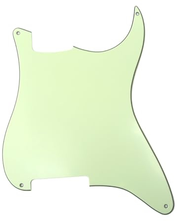 Musiclily 4 Löcher Gitarre Schlagbrett Rohmaterial ST Pickguard für Strat Style E-Gitarre,3 lagig Mint