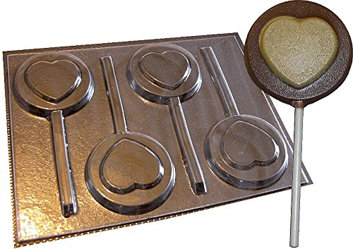 Heart Round Chocolate Lollipop Lolly Mold Mould