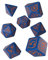 Q-Workshop WIZ90 - Wizard Dark-blue & orange Dice Set (7)
