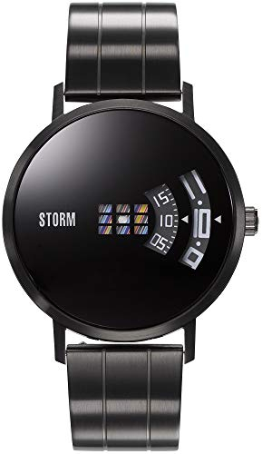 STORM London Remi V2 Slate Metal, Herrenuhr, Edelstahlgehäuse, Mineralglas, 5 bar Wasserdicht, rotierende Scheiben als Uhrzeiger, 47458/SL