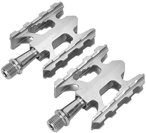 1 Paar Fahrradpedale Universal Mountainbike Aluminiumlegierung Fahrrad Pedalen Mountainbike Rennrad Fahrradpedale(Silber)