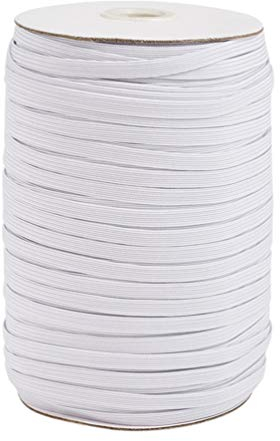 EXCEART 1 Rolle Elastisches Seil Nähen Elastische Spule Nähen Elastisch Für Kleidung Breites Gummiband Ohrbänder Ohr Nähen Elastisches Band Stricken Nähband Falten Gestrickter Gürtel Weiß