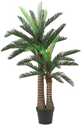 MICA Decorations Cycas Palmier Artificiel Vert H 150 x Ø 100 cm