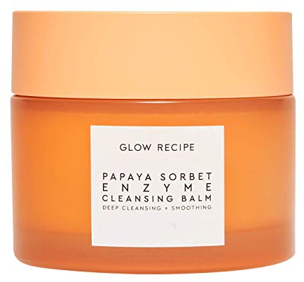 Glow Recipe Papaya Cleansing Balm - Exfoliating Enzyme Cleansing Balm + Makeup Remover for Clean, Soft, Glowing Skin - Vegan Face Cleanser with Papaya Seed Oil + Blueberry Extract (100ml / 3.4 fl oz)