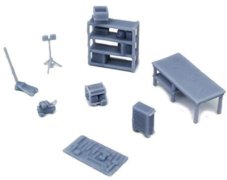 Outland Models Ensemble d'accessoires de garage pour voitures miniatures - Échelle 1:64 S