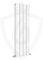 Sovereign White Aluminium Designer Radiators Central Heating Heater Vertical Double Panel - 375 x 1200mm