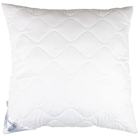Arctic Harstad Bettkissen 80x80 cm – Mikrofaser Kopfkissen mit GRS Recycling-Faserkugeln – Oeko-Tex Zertifiziert, allergikergeeignet, waschbar bei 40°C – Weiß