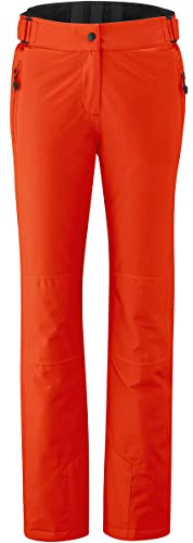 Maier Sports W Vroni Slim Orange - wasserdichte schmal geschnittene Damen mTex Skihose, Größe 36 - Farbe Siren Red