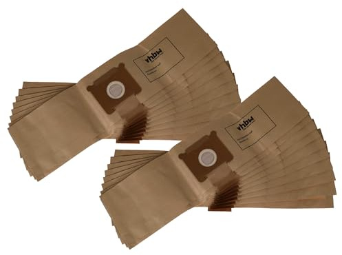 vhbw 20x Staubbeutel kompatibel mit Hako Compacto | CLX9, Supervac 140 Staubsauger - 28cm x 19,5cm Sandfarben