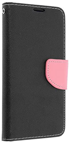 TOPTEL Custodia Book Orizzontale Fancy Silicone Cover Case Colore Black-pink Per Apple Iphone 13 Pro Max