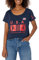Outerstuff Women's Fifa World Cup Paisley Ball Short Sleeve Dolman Tee T-Shirt, Navy, X-Large