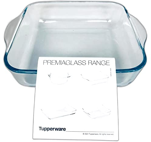 Tupperware Premiaglas Range Kasserolle Backform 1,9 L quadratisch transparent Borosilikatglas Glas Behälter