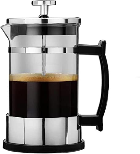 Percolator Coffee Pot Stainless Steel Glass Teapot Cafetiere Coffee Tea Percolator Filter Press Plunger 350ml Manual Coffee Espresso Maker Pot