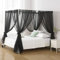 WANFASO Betthimmel aus Chiffon, Queen-Size-Größe, Gothic-Stil, Mädchen, Baldachin, Bettvorhänge, 4 Pfosten-Bett-Vorhänge für Erwachsenenzimmer Dekor