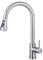 HOTTIST Kitchen Sink Taps Mixer with Pull Out Spray, Swivel Single Handle High Arc Pull Down Stainless Steel Faucet for UK Standard Fittings