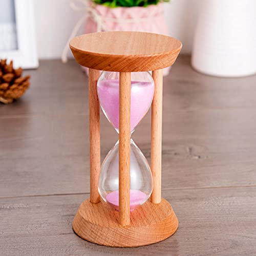 3/5/15/20/30 Minutes sablier en Bois décoration de la Maison Horloge de Sable de Bureau minuteries Sable sablier sablier minuterie Horloge Cuisine,Rose,20min
