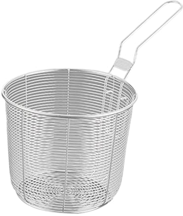 perfk Cesta para freír de Acero Inoxidable, Cesta para freír, freidora, colador, Mini Cesta para freír, colador, Cesta para freír, 13,5 CM
