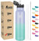 Han's Bottle Sports Water Bottle - 32 Oz, Straw Lid, Leak Proof, Vacuum Insulated Stainless Steel, Double Walled, Thermo Mug,Lilac green