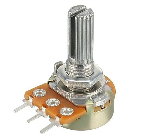 BIRGI 10 Stück Potentiometer Widerstand WH148 3Pin B50K 50K Ohm 20MM Linear Taper Drehpotentiometer Widerstand