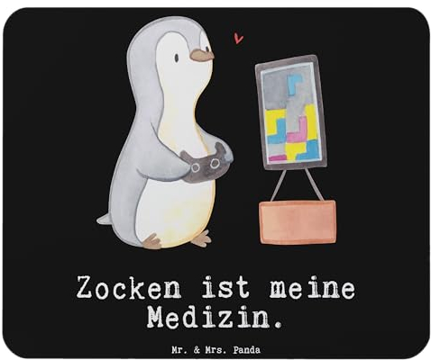 Mr. & Mrs. Panda Mauspad Zocken - Geschenk, Gaming, Designer Mauspad, Videospiele, PC Zubehör, Gewinn, Sportart, Computer zubehör,