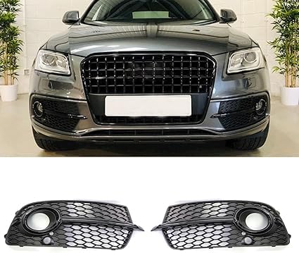 SORAD Aluminium Kühlergrill für Audi Q5 S Line 2013-2017, Schwarz, Einfügen