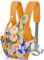 Aolso Babypuppentrage, Puppentrage für Kinder mit verstellbaren, Rückentrage mit verstellbaren Trägern für Babys, Puppezubehör für 14-18 Zoll Puppengurt, Tragepuppenzubehör für Kinder (Orange)