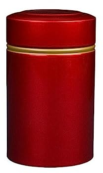 Mini latas redondas de metal para té, azúcar, café, latas de almacenamiento de café, latas selladas con tapas herméticas, azúcar de grano de café de especias (rojo)