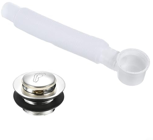Bonde de baignoire avec siphon trop-plein salle de bain pour lavabo