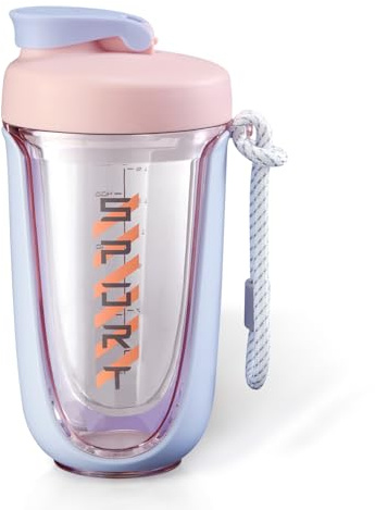 boieioe Gobelets shaker pour boissons protéinées de 590 ml, anti-fuite, le shaker parfait pour la salle de sport, bouteille de pré-entraînement, tasse shaker à cocktail, supplément de perte de poids