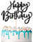 1 Stück Happy Birthday Tortendeko Glitzer Geburtstag Cake Topper zum Feiern alles Gute zum Geburtstag Party Kuchen Dekorationen Zubehör Schwarz