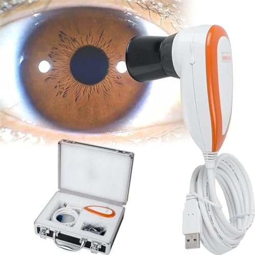 DHMYDPDZ Tragbare 5,0-Mp Iris-Analyse-Kamera,USB-Analysator,Irisologie-Kamera,Computer-Iris-Detektor,Iris-Messgerät,Iris-Lupe,Kompatibel Mit Xp,Win7,Win8, Win 10, Win 11