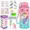 NlsqEU Unicorn Gifts: Decorate Your Own Water Bottle Kits for Girls Age 4-10 - Unicorn Painting Crafts & Arts Gifts for Birthday & Christmas