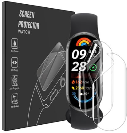 AOKUMA Protector de pantalla para Xiaomi Smart Band 9/10,[2 Piezas] Película protectora de TPU suave Compatible con Xiaomi Mi Smart Band 9/10,HD Transparente, Resistente a los Arañazos