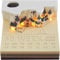 3D Notepad, 3D Calendar Tear Off 2025, 2025 Desk Calendar Notepad with Light, Paper Sculpture Desktop Ornament (Lock with Light)