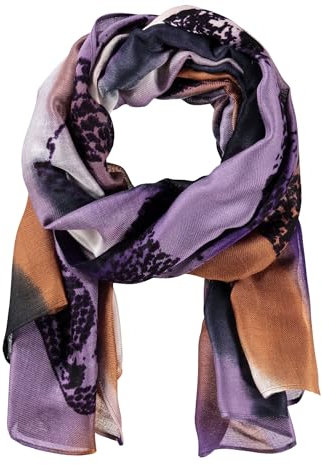 Samoon Damen Schal mit Schlangen-Print gemustert, Animal-Print Magic Purple gemustert 99